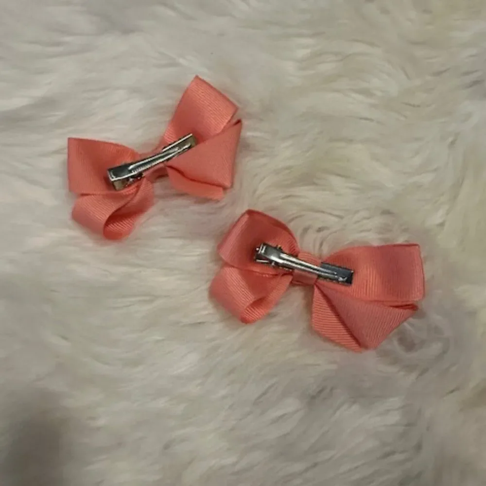 SET of Dark Coral Boutique Bows  7709  Handmade NWT Boutique